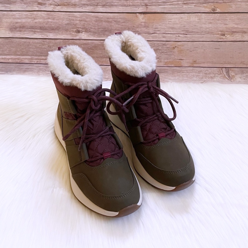 Timberland Women’s Boroughs Project Olive Waterproof Winter Pull On Boots - Picture 2 of 7